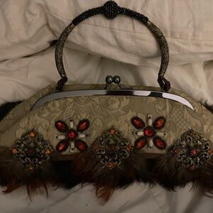Mary Frances Beaded Evening Purse Cream , browns bought @ Atlantic City boutique